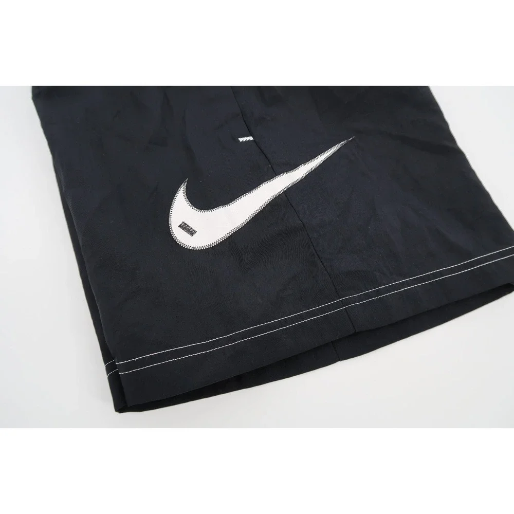 Nike Women's Swoosh‎ Woven Easy Shorts High Rise Black Size Small DM6752-010 New